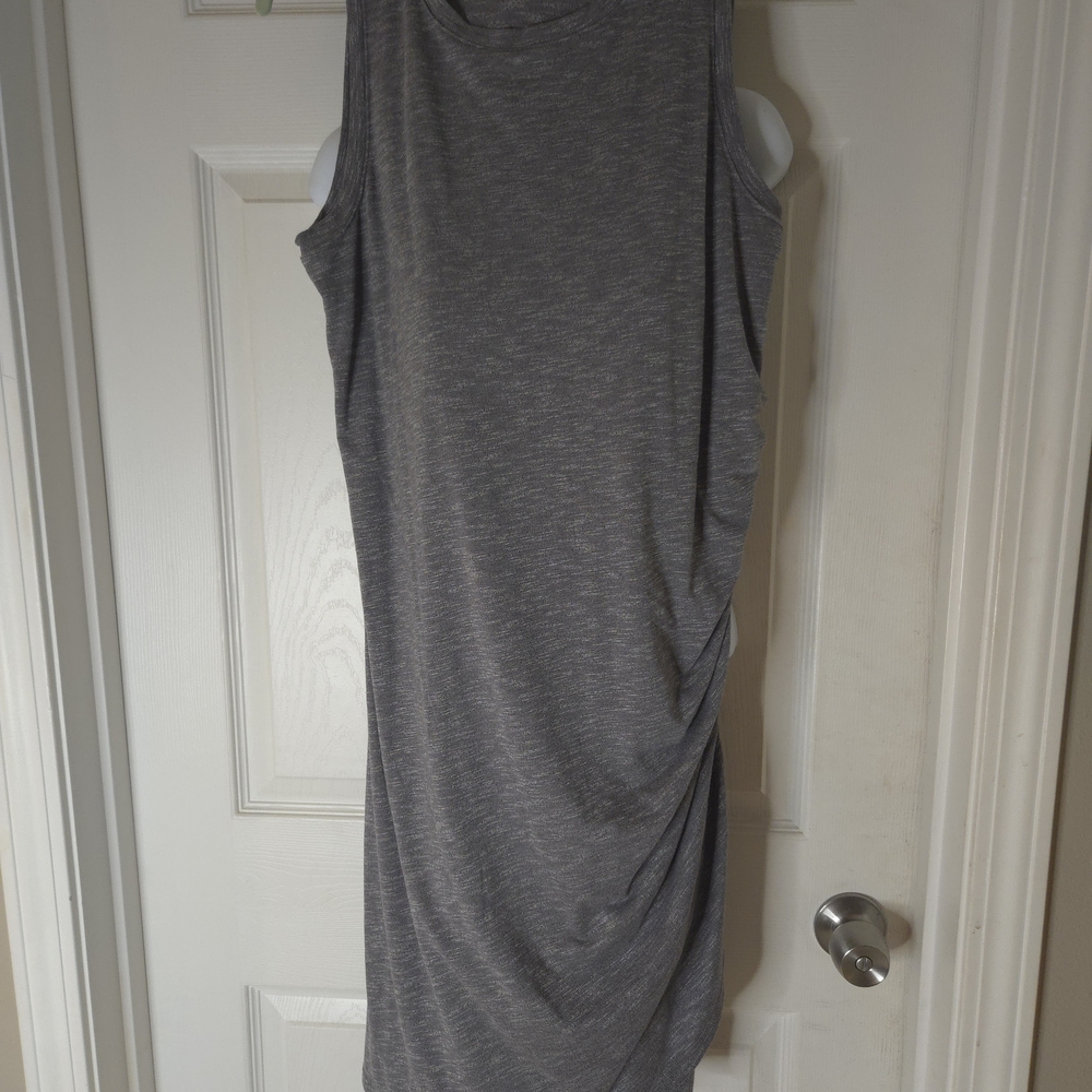 Chic Sleeveless Gray Midi Dress